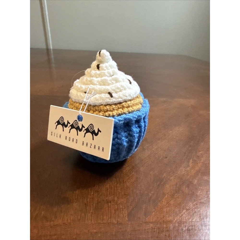 Silk Road Bazaar‎ Cupcake Rattle Ornament Hand Made Wool Felt Fair Trade